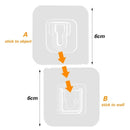 Double-Sided Adhesive Transparent Hooks with Suction