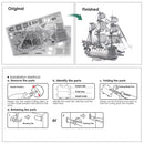 Piececool Model Building Kit - The Flying Dutchman 3D Metal Puzzle