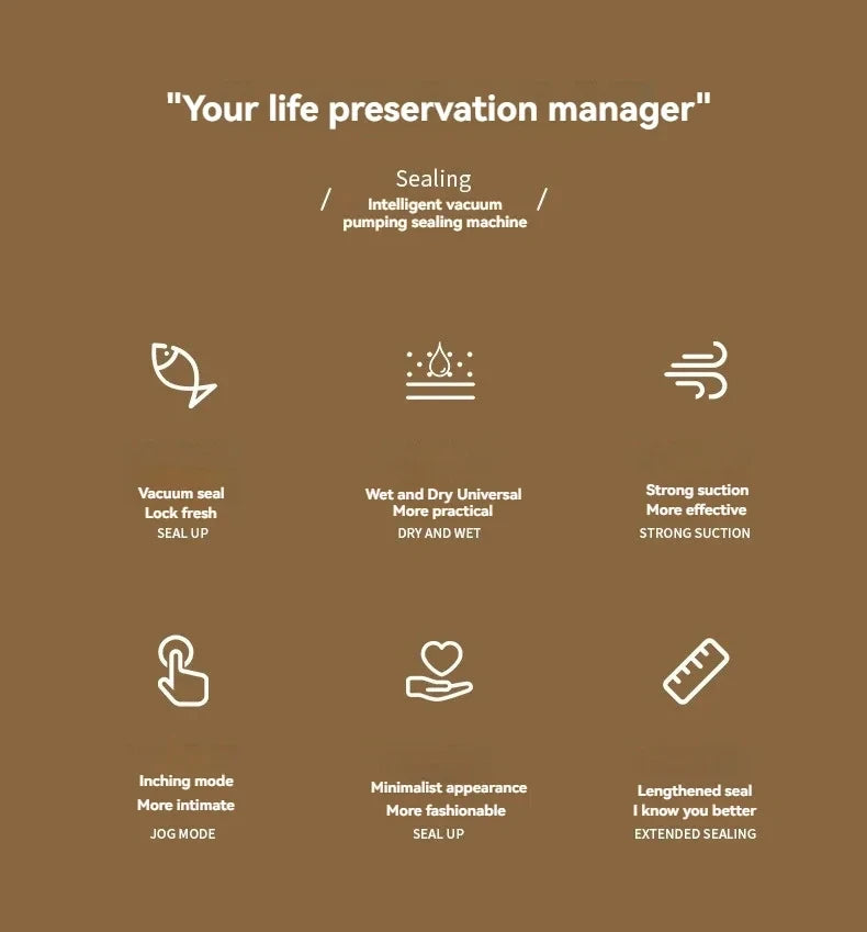 Food Sealing Portable Home Vacuum Kitchen Helper 220V Automatic Packaging Machine Food Vacuum Sealing Machine