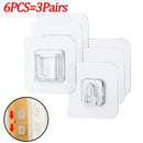 Double-Sided Adhesive Transparent Hooks with Suction