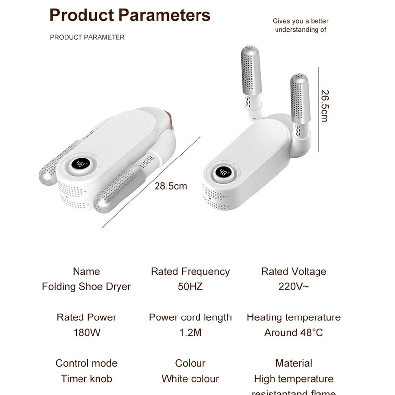 Foldable UV Shoe Dryer – Sterilization and Deodorization for Household Use