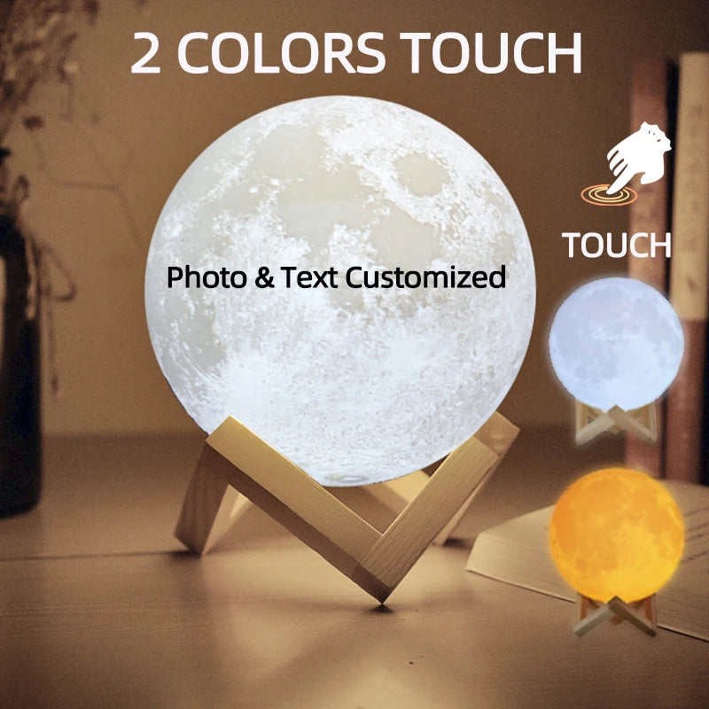 3D Printing Moon Lamp Personalized Photo