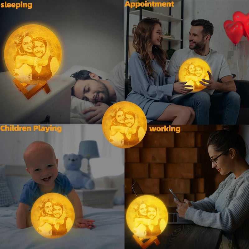 3D Printing Moon Lamp Personalized Photo