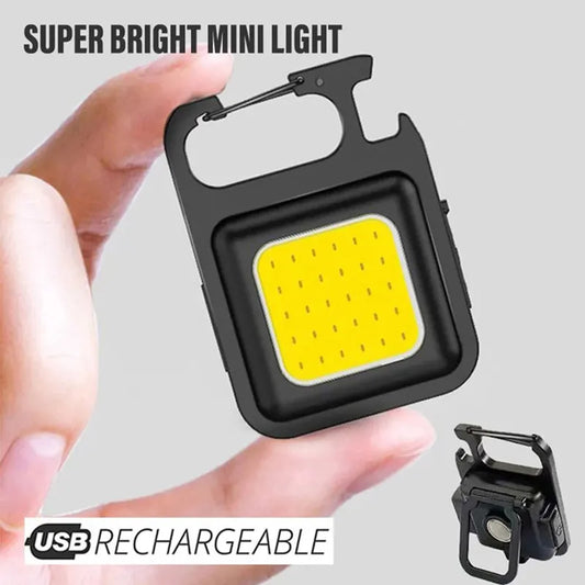 Super Bright Keychain Flashlight with Magnet – USB Rechargeable