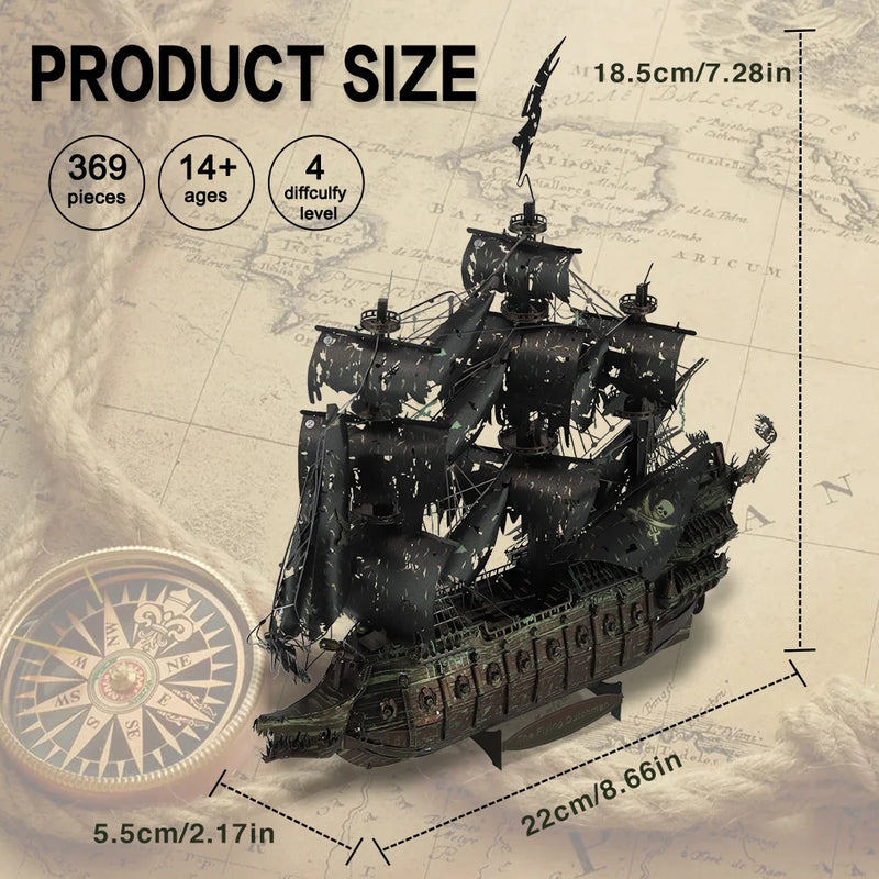 Piececool Model Building Kit - The Flying Dutchman 3D Metal Puzzle