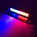 8 LED Strobe Warning Flashing EMS Police Car Light Emergency Signal Lamp Firemen Fog 8LED Windshield Lighting Yellow Red Blue