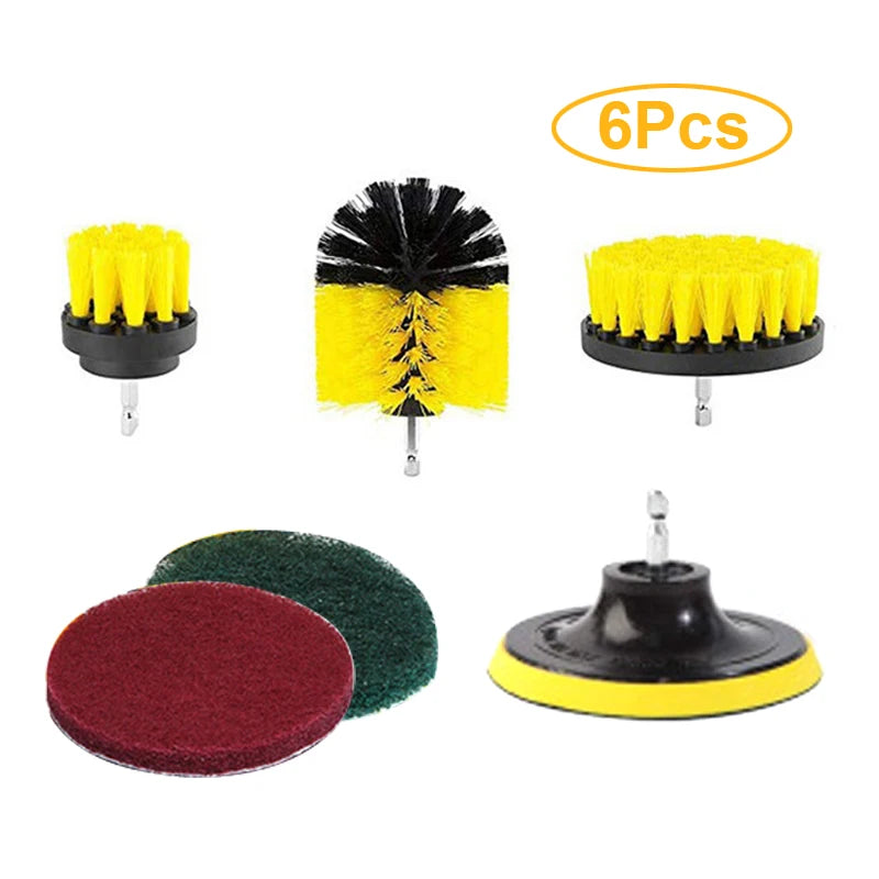 Electric Cleaning Kit – Multi-purpose Brushes and Sponges for Home and Car Cleaning