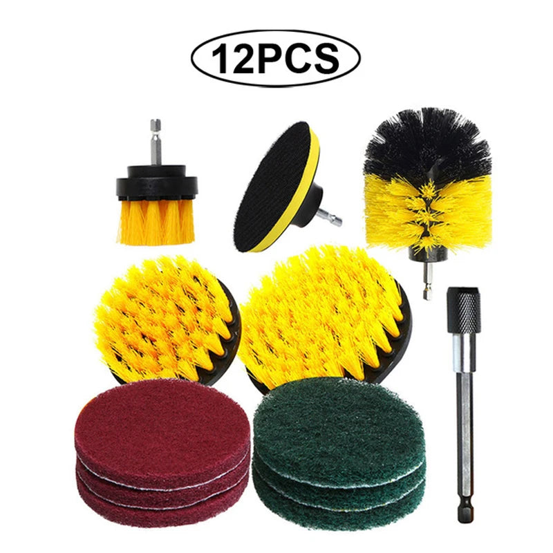 Electric Cleaning Kit – Multi-purpose Brushes and Sponges for Home and Car Cleaning