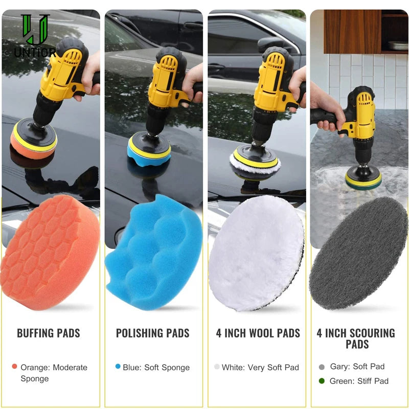 Electric Cleaning Kit – Multi-purpose Brushes and Sponges for Home and Car Cleaning