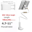 Flexible Long Arm Tablet and Phone Holder – Desk or Bed Mount