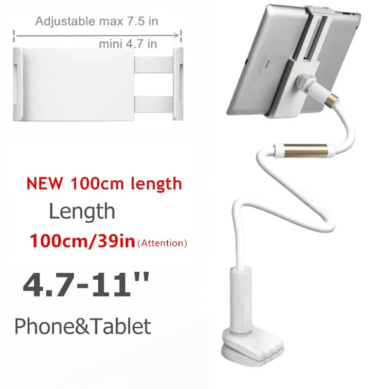 Flexible Long Arm Tablet and Phone Holder – Desk or Bed Mount