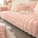 Artificial Rabbit Fur Sofa Cover Non-slip and Dustproof Thick Soft Couch Cover