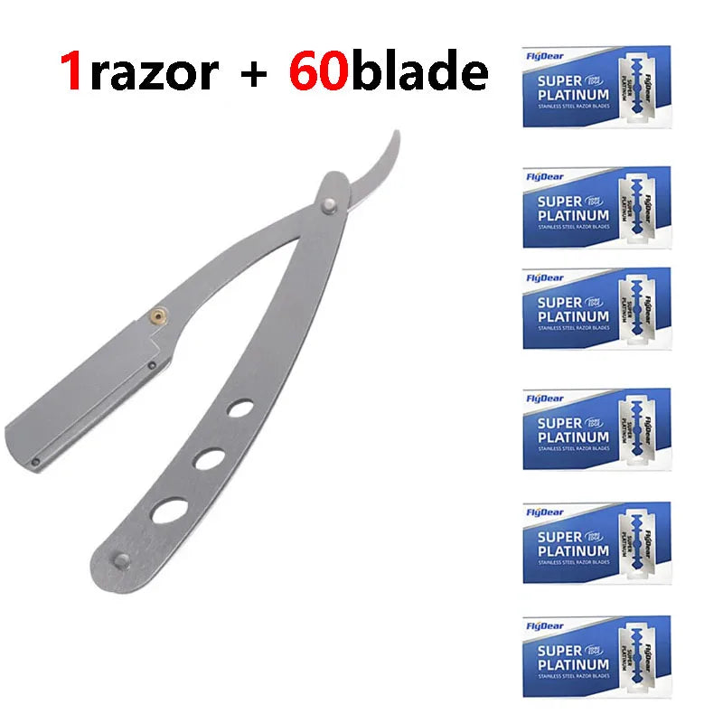 Foldable Razor | Manual Shaver with Handle and Replaceable Blades