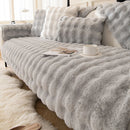 Artificial Rabbit Fur Sofa Cover Non-slip and Dustproof Thick Soft Couch Cover