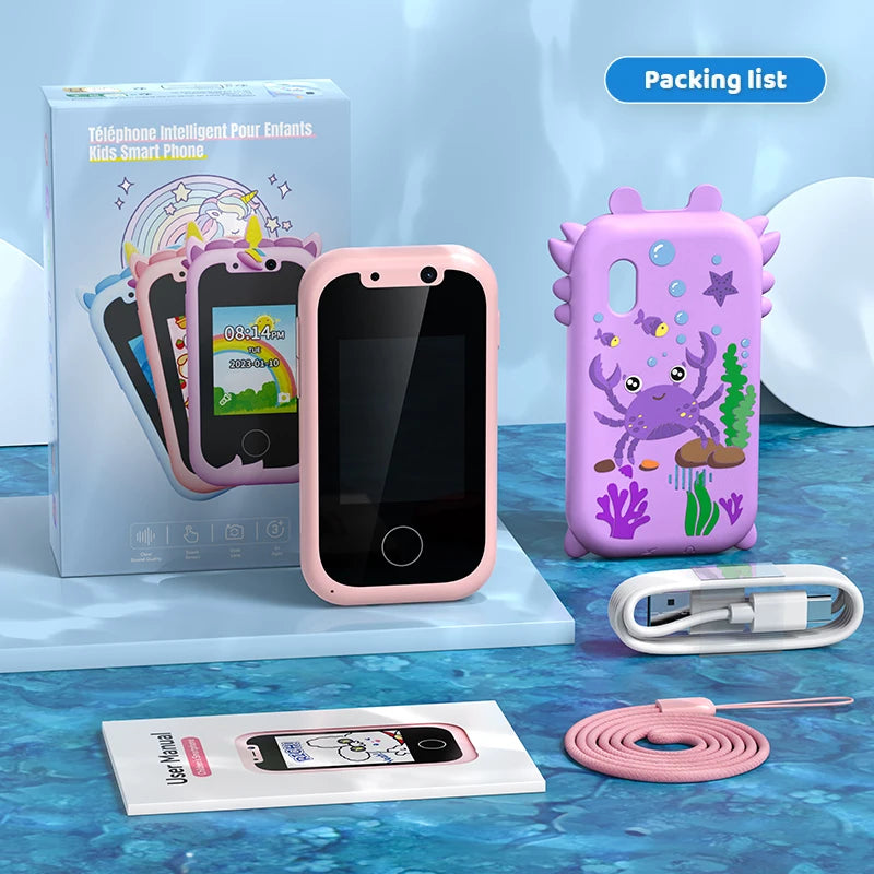 Kids Educational Smartphone with Dual Camera and MP3 - Safe and Interactive Toy for Kids