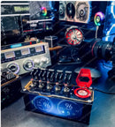 Dining table decoration, retro fashion building block USB docking station, RGB switch ambient light, birthday gift