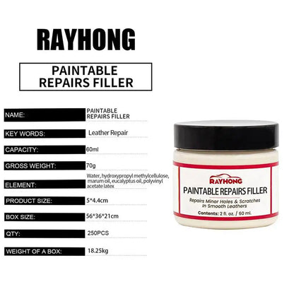 Leather Filling Paste - Repair Compound for Cracks, Tears, and Burns in Leather