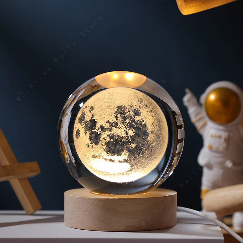 3D Crystal Ball Night Light LED Lamp