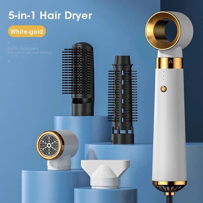 Electric Hair Dryer 5 in 1 Multifunctional with Negative Ion Technology – Straighten, Style, and Care for Your Hair