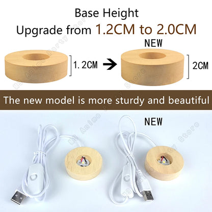 3D Crystal Ball Night Light LED Lamp