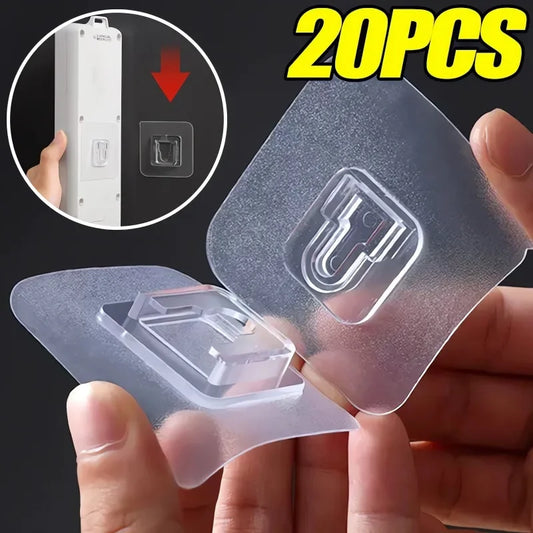Double-Sided Adhesive Transparent Hooks with Suction