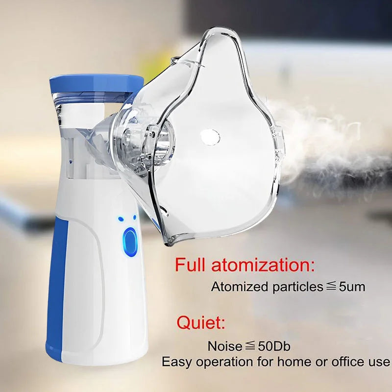 Silent Portable Nebulizer with Auto-Cleaning for Adults and Children