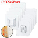 Double-Sided Adhesive Transparent Hooks with Suction