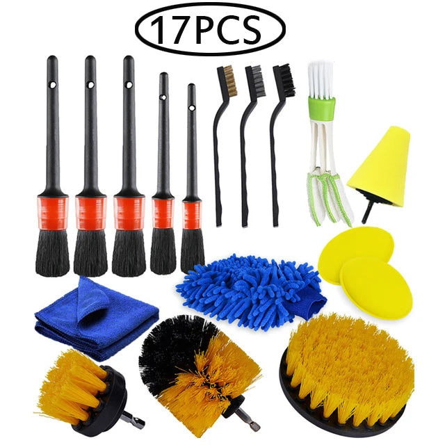 Electric Cleaning Kit – Multi-purpose Brushes and Sponges for Home and Car Cleaning