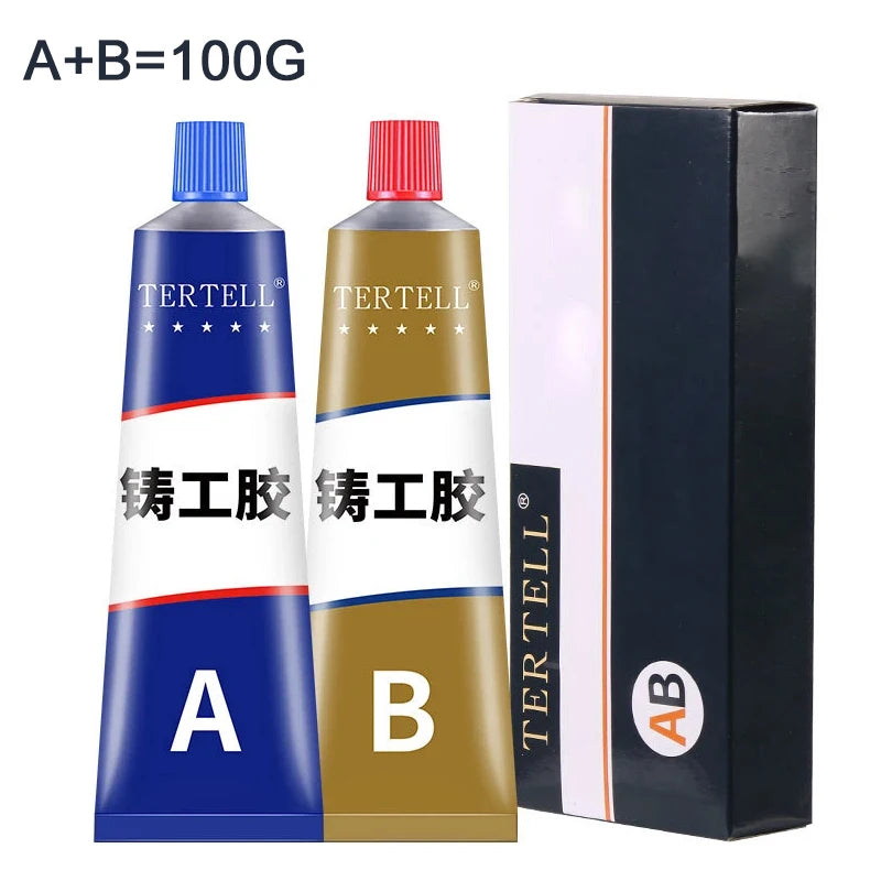 Strong Metal Repair Glue High Strength Cold Welding Glue Magic Plastic Repair Casting Adhesive Heat Resistance AB Glue Sealant