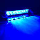 8 LED Strobe Warning Flashing EMS Police Car Light Emergency Signal Lamp Firemen Fog 8LED Windshield Lighting Yellow Red Blue