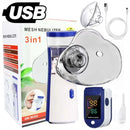Portable Mesh Nebulizer + Digital Pulse Oximeter - Silent Portable with Auto-Cleaning for Adults and Children £22.50