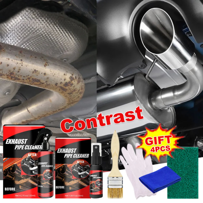 Car Exhaust Pipe Cleaner Kit - Rust Remover & Long-Lasting Shine