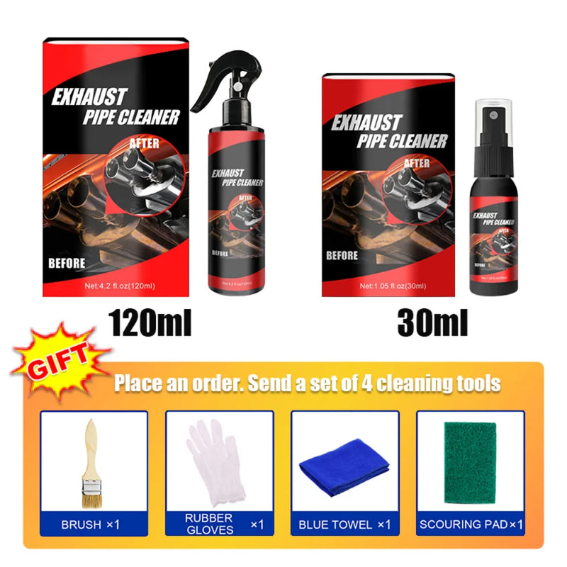 Car Exhaust Pipe Cleaner Kit - Rust Remover & Long-Lasting Shine