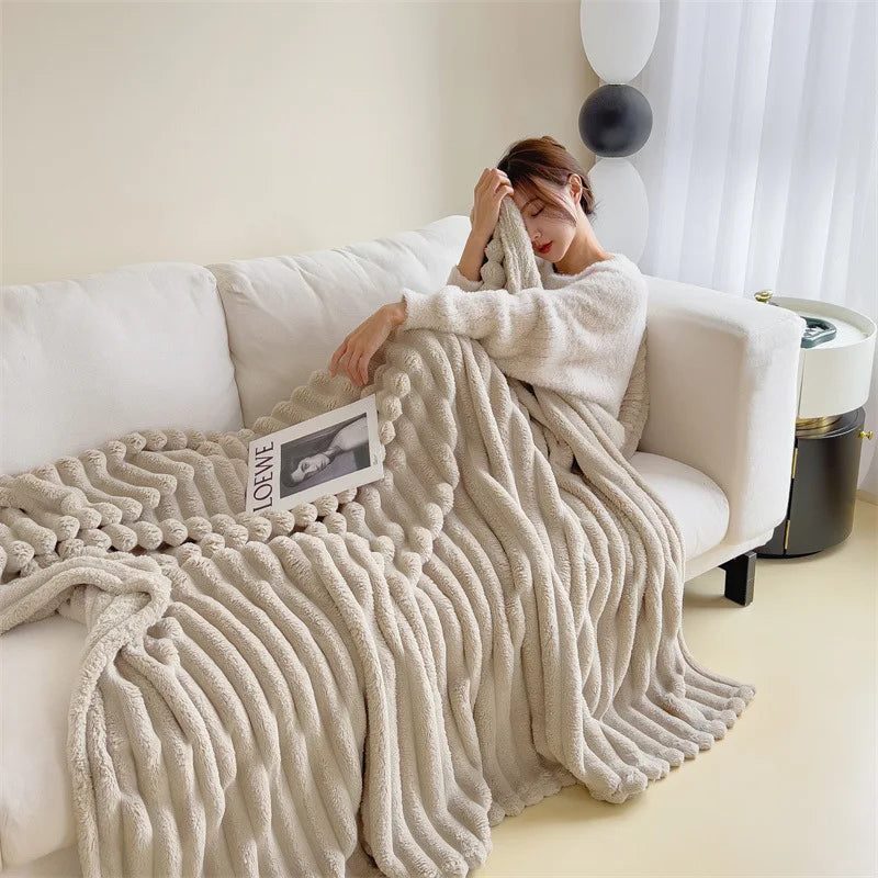 Premium Velvet Multifunctional Blanket – Comfort and Style for Winter