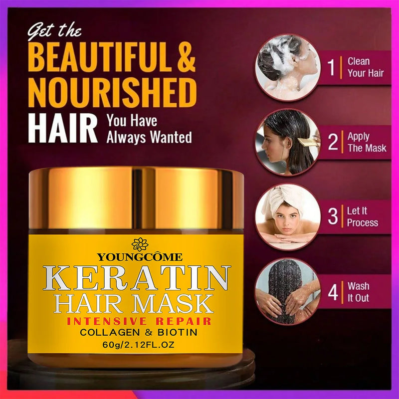 Hair Repairs Mask Biotin Collagen Keratin Treatment – Professional Hair Repair Solution