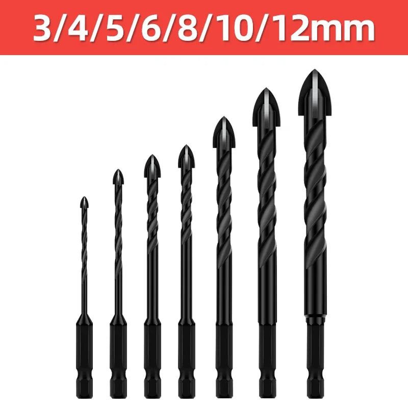 Hex Tile Drill Bit Set for Glass, Concrete, Ceramic