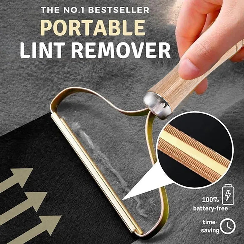 Portable Manual Lint Remover – Pet Hair Remover Brush