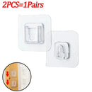 Double-Sided Adhesive Transparent Hooks with Suction