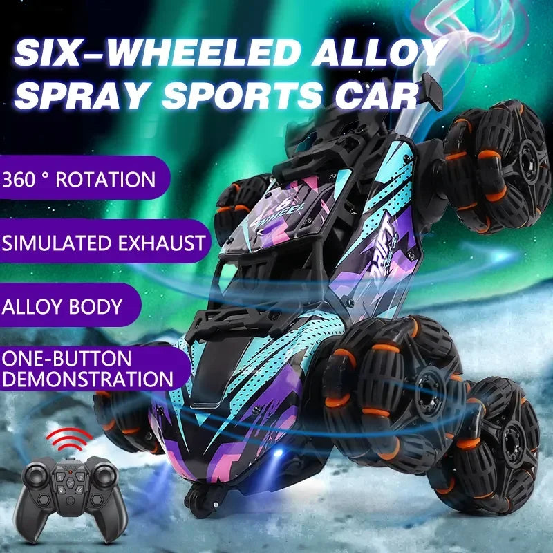 Six-Wheel RC Car with Spray