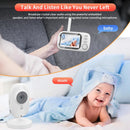 3.5” Wireless Baby Monitor with Video, Night Vision, and Temperature Monitoring