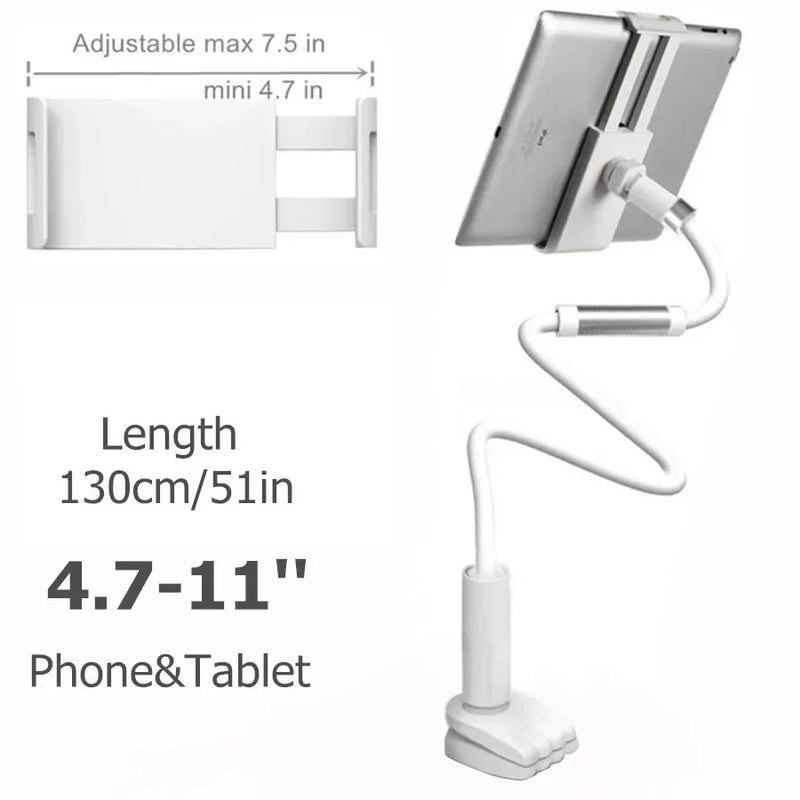 Flexible Long Arm Tablet and Phone Holder – Desk or Bed Mount