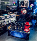 Dining table decoration, retro fashion building block USB docking station, RGB switch ambient light, birthday gift