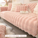 Artificial Rabbit Fur Sofa Cover Non-slip and Dustproof Thick Soft Couch Cover