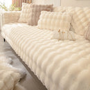 Artificial Rabbit Fur Sofa Cover Non-slip and Dustproof Thick Soft Couch Cover