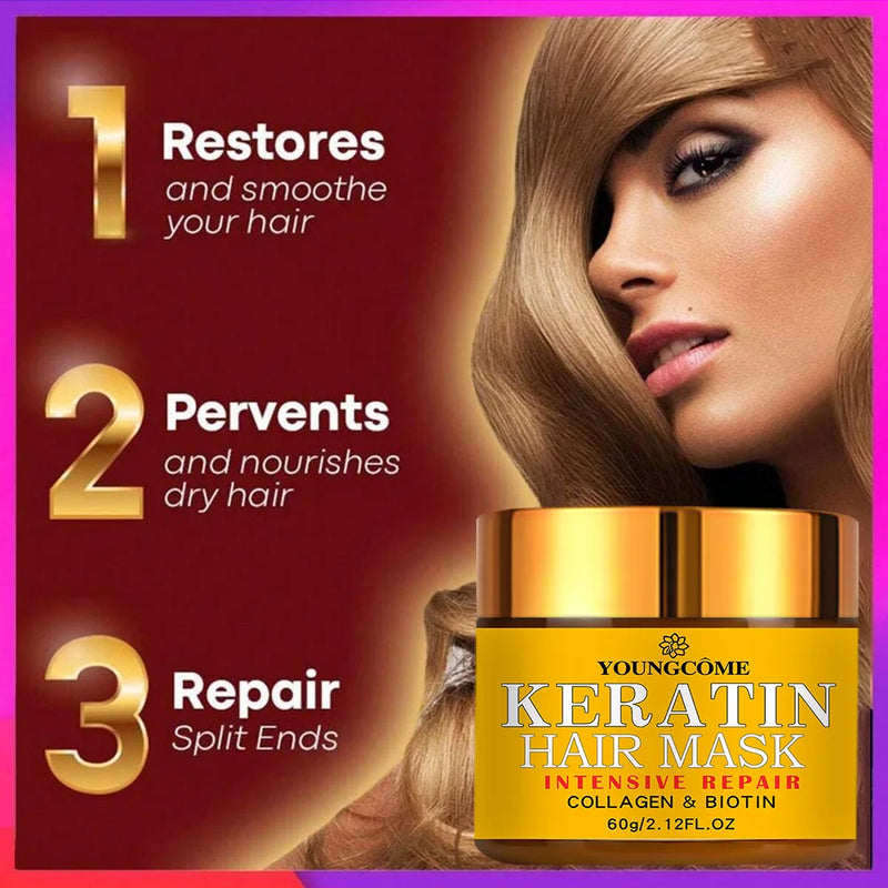 Hair Repairs Mask Biotin Collagen Keratin Treatment – Professional Hair Repair Solution