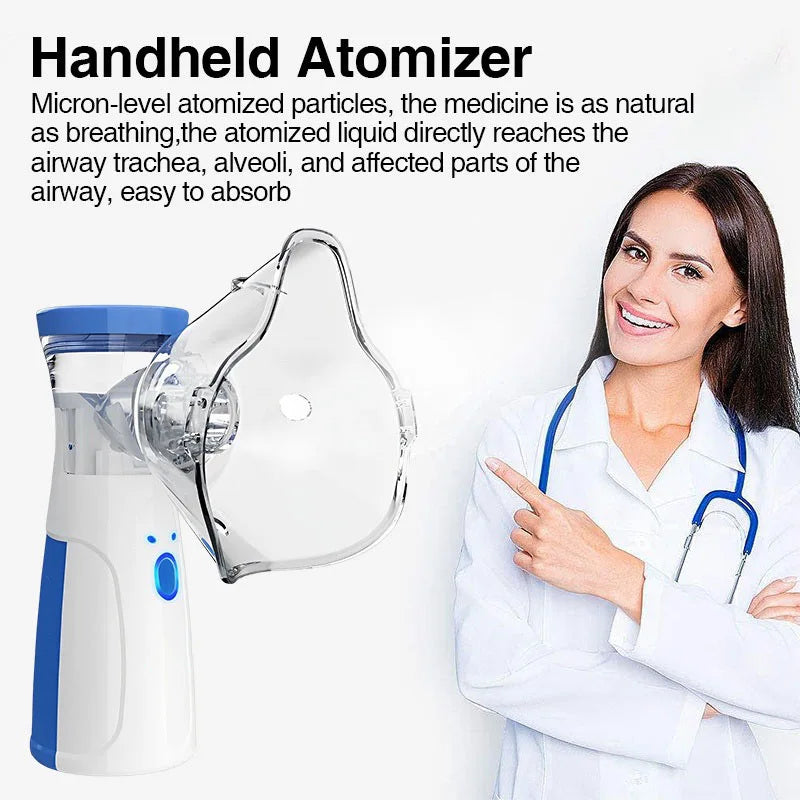 Silent Portable Nebulizer with Auto-Cleaning for Adults and Children