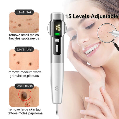 Laser Plasma Pen Mole Wart Remover Black Dots Freckle Dark Spot Remover Plasma Pen Wart Eliminator Papilloma Skin Tag Removal