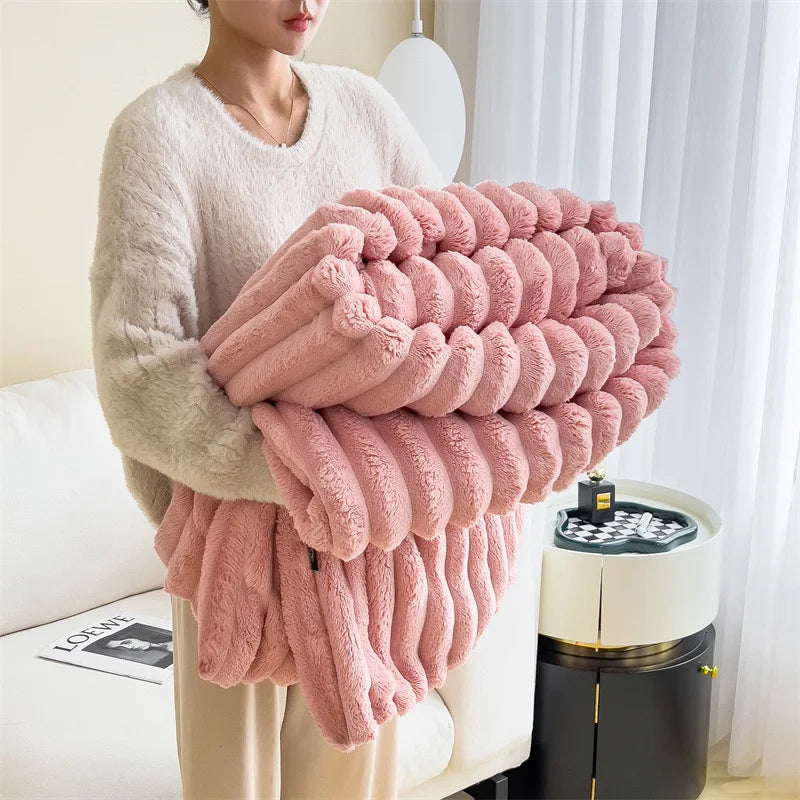 Premium Velvet Multifunctional Blanket – Comfort and Style for Winter