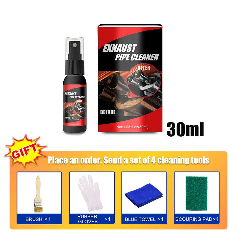 Car Exhaust Pipe Cleaner Kit - Rust Remover & Long-Lasting Shine