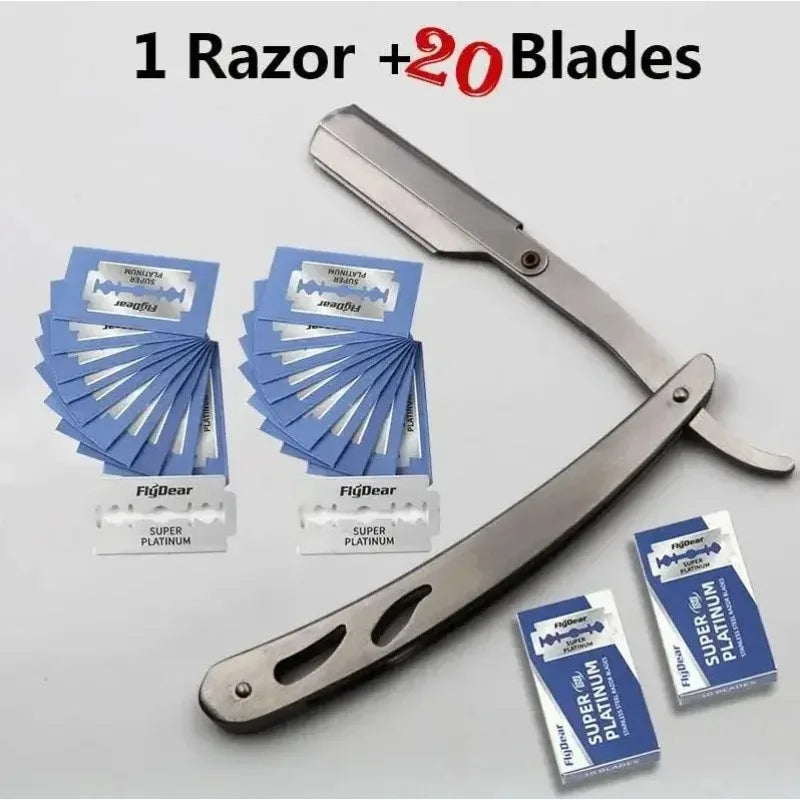 Foldable Razor | Manual Shaver with Handle and Replaceable Blades